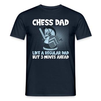 Chess Dad Joueur d’échecs - T-shirt homme - marine - Devant - AI Model Male 178 light (178cm)