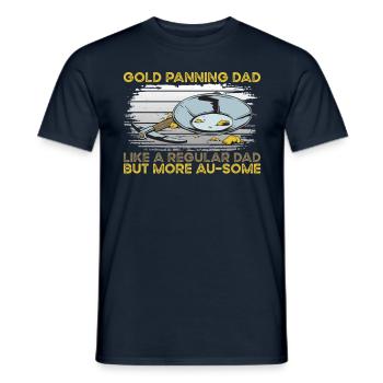 Gold Panning Dad - Men's T-Shirt - navy - Front - AI Model Male 178 light (178cm)