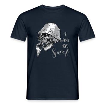 Niedlicher Totenkopf Cute Skull - Men's T-Shirt - navy - Front - AI Model Male 178 light (178cm)