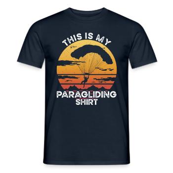 Tenue de parapente - T-shirt homme - marine - Devant - AI Model Male 178 light (178cm)