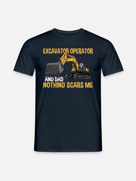 Baggerfahrer und Vater - Männer T-Shirt - Navy