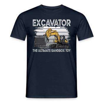 Excavator Sandpit - Men's T-Shirt - navy - Front - AI Model Male 178 light (178cm)