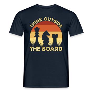 Schach Think Outside - Männer T-Shirt - Navy - Vorne - AI Model Male 178 light (178cm)