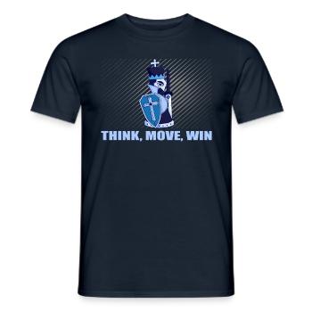 Schach Think Move Win - Männer T-Shirt - Navy - Vorne - AI Model Male 178 light (178cm)