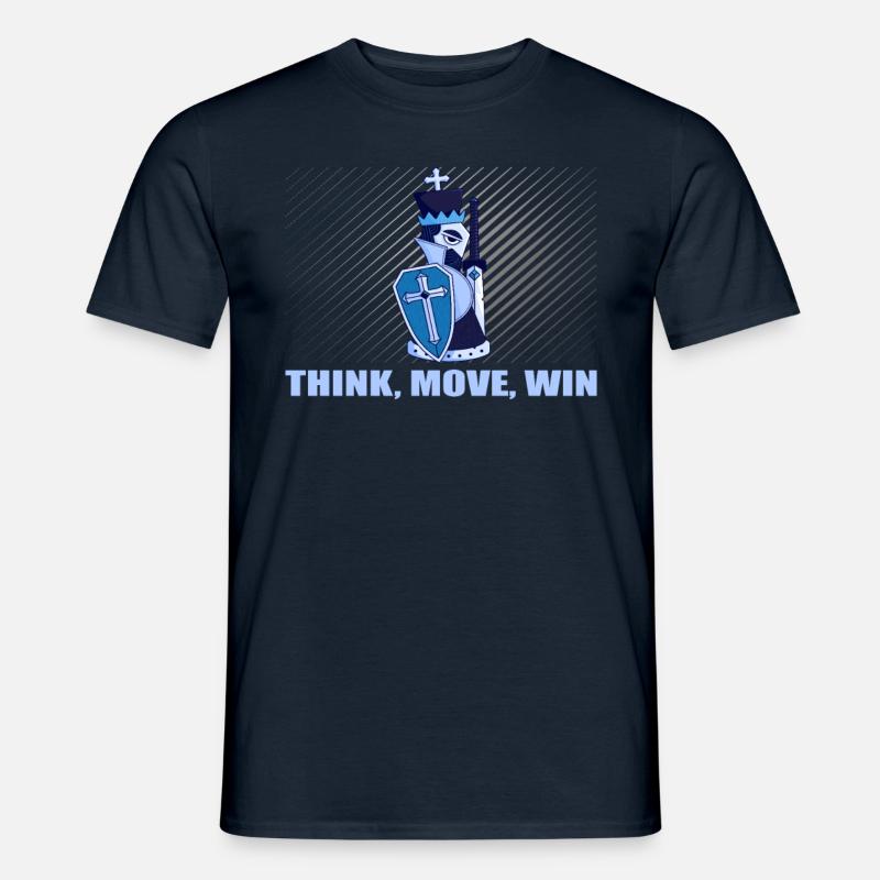 Schach Think Move Win - Männer T-Shirt - Navy