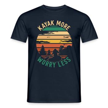 Kayak More - Men's T-Shirt - navy - Front - AI Model Male 178 light (178cm)