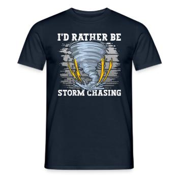 Tornado Sturm Jäger - Männer T-Shirt - Navy - Vorne - AI Model Male 178 light (178cm)