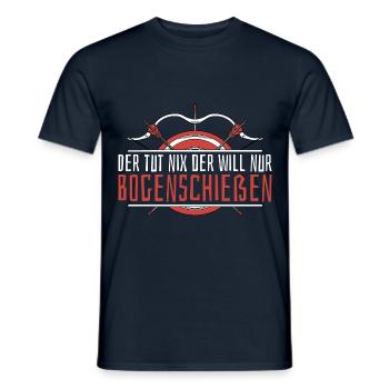 Bogensport Bogenschießen Bogenschütze Bogen - Männer T-Shirt - Navy - Vorne - AI Model Male 178 light (178cm)