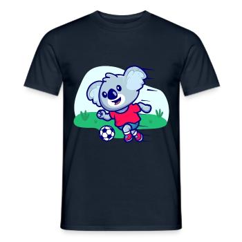 Football Kids Koala I funny animals | sport - Men's T-Shirt - navy - Front - AI Model Male 178 light (178cm)