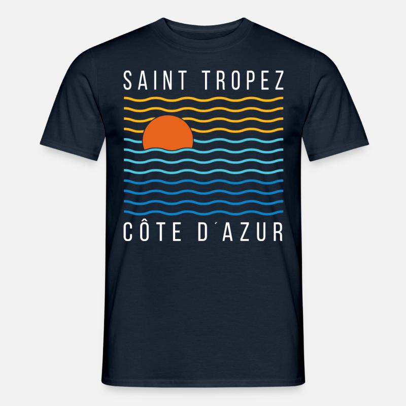 Saint Tropez Cote D´Azur Summer - Männer T-Shirt - Navy