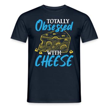 Complètement obsédé par le fromage Cheesy Cheese Lover - T-shirt homme - marine - Devant - AI Model Male 178 light (178cm)