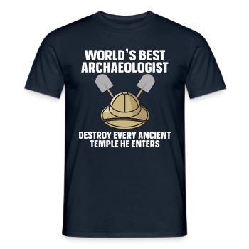 Bestes Archäologen-artefakt Lustige Archäologie - Männer T-Shirt - Navy - Vorne - AI Model Male 178 light (178cm)