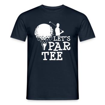 Lassen Sie Uns T-stück Golf-spieler-golfspieler - Männer T-Shirt - Navy - Vorne - AI Model Male 178 light (178cm)