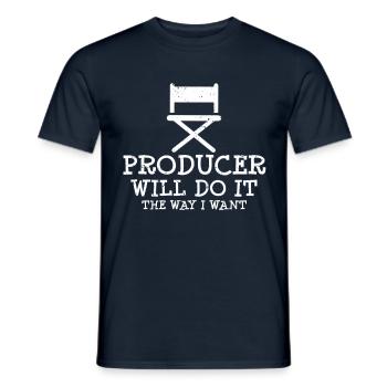 Producer Will Do It Videograf Movie Maker Film - Men's T-Shirt - navy - Front - AI Model Male 178 light (178cm)