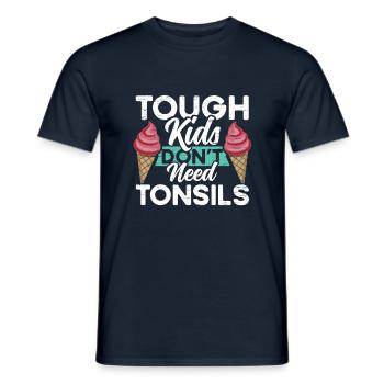 Children Don't Need Tonsil Survivors - Men's T-Shirt - navy - Front - AI Model Male 178 light (178cm)
