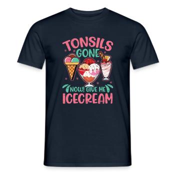 Icecream Tonsil Survivor Tonsillectomy - Men's T-Shirt - navy - Front - AI Model Male 178 light (178cm)