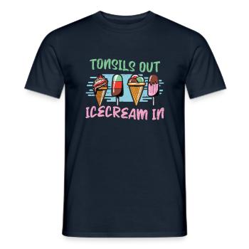 Tonsill Out Icecream Survivor Tonsillectomy - T-shirt homme - marine - Devant - AI Model Male 178 light (178cm)