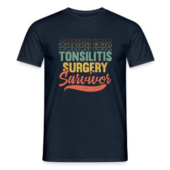 Amygdalite survivante Amygdalectomie - T-shirt homme - marine - Devant - AI Model Male 178 light (178cm)
