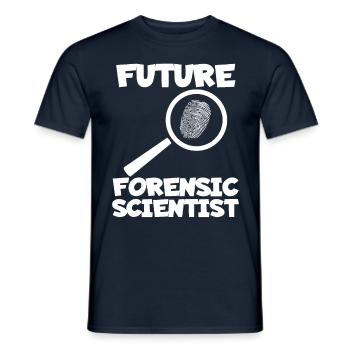 Future Forensic Scientist Investigator Criminology - Men's T-Shirt - navy - Front - AI Model Male 178 light (178cm)