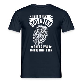 Je suis un scientifique médico-légal - T-shirt homme - marine - Devant - AI Model Male 178 light (178cm)