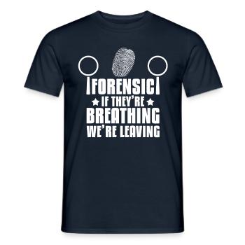 Enquêteur médico-légal Criminologie - T-shirt homme - marine - Devant - AI Model Male 178 light (178cm)