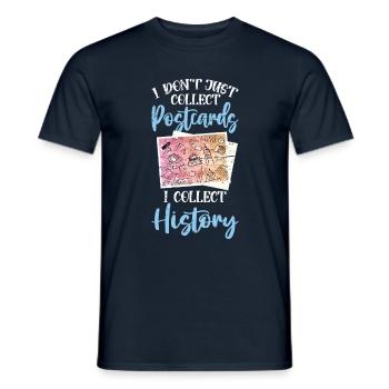 Deltiology I Collect History Deltiologist - Men's T-Shirt - navy - Front - AI Model Male 178 light (178cm)