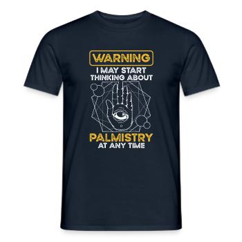 Lecture manuelle Astrologie Lecture manuelle Drôle - T-shirt homme - marine - Devant - AI Model Male 178 light (178cm)