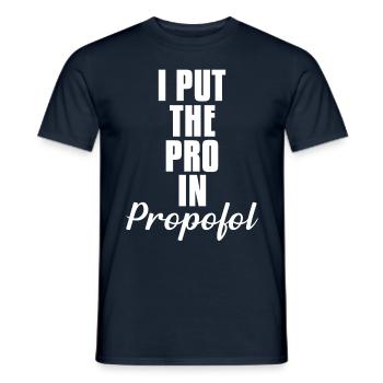 Pro Propofol Anästhesist Anästhesie - Männer T-Shirt - Navy - Vorne - AI Model Male 178 light (178cm)