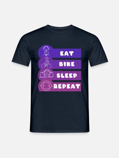 Manger Vélo Dormir Répéter - T-shirt homme - marine