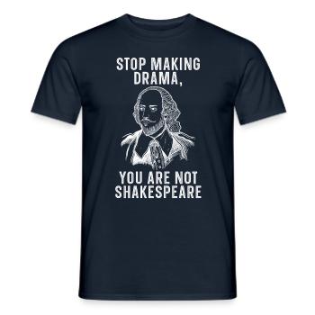 Ce ne sont pas de la littérature de citation de Shakespeare William - T-shirt homme - marine - Devant - AI Model Male 178 light (178cm)