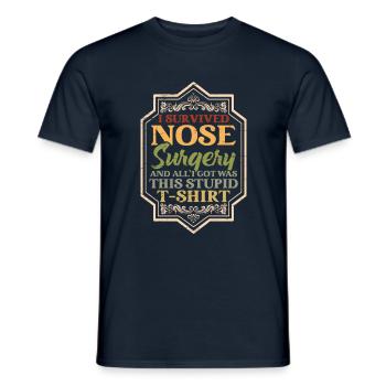 Nasenkorrektur Kosmetische Lustige Nasenoperation - Männer T-Shirt - Navy - Vorne - AI Model Male 178 light (178cm)