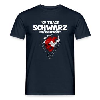 Ich trage schwarz bis es was dunkleres gibt - Männer T-Shirt - Navy - Vorne - AI Model Male 178 light (178cm)