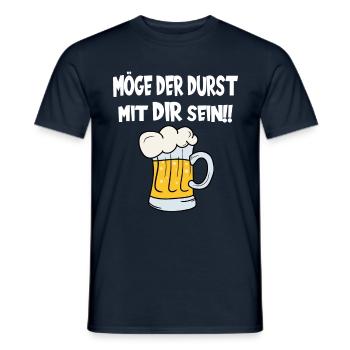 Möge der Durst mit dir sein! Biertrinker Bierfest - Männer T-Shirt - Navy - Vorne - AI Model Male 178 light (178cm)