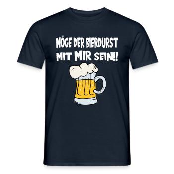 Möge der Bierdurst mit mir sein! Biertrinker Bierf - Männer T-Shirt - Navy - Vorne - AI Model Male 178 light (178cm)