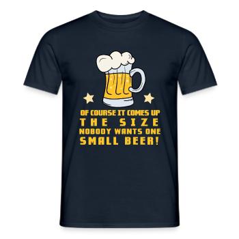 Of course it depends on the size! Beer drinker - Men's T-Shirt - navy - Front - AI Model Male 178 light (178cm)