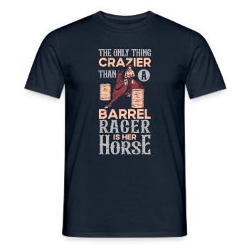 Barrel Racing Rodeo Reitpferd Barrel Racer - Männer T-Shirt - Navy - Vorne - AI Model Male 178 light (178cm)