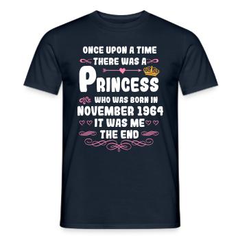 Il était une fois une princesse. Novembre 1964 Gebur - T-shirt homme - marine - Devant - AI Model Male 178 light (178cm)