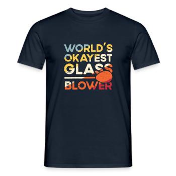 Glassblowing The best glass in the world - Men's T-Shirt - navy - Front - AI Model Male 178 light (178cm)