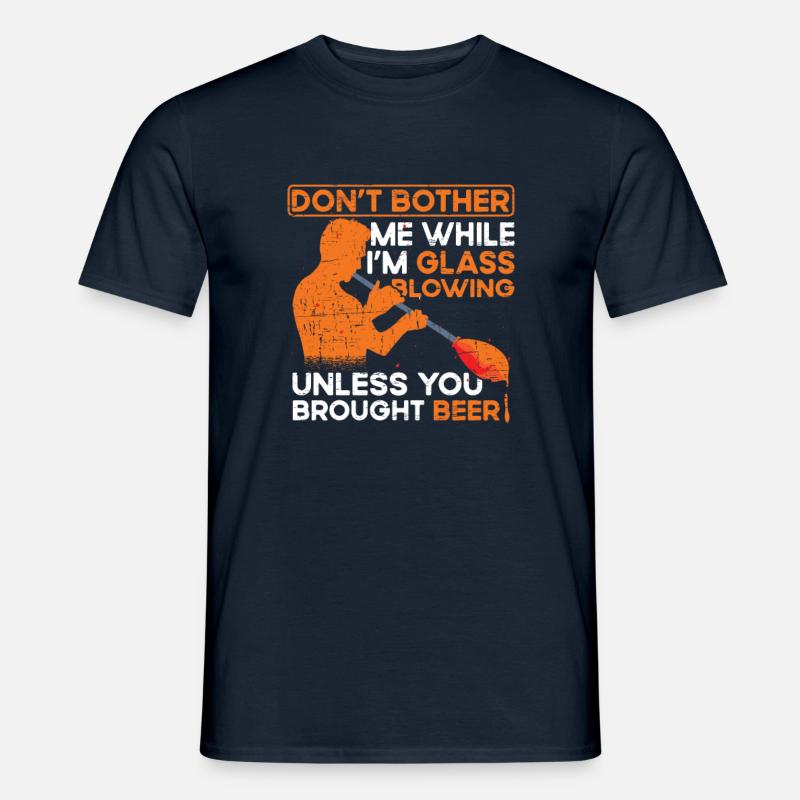 Lustiger Glasbläser-glasbläser - Männer T-Shirt - Navy