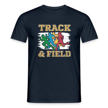 Runner Running Sport Spiel Leichtathletik - Männer T-Shirt - Navy - Vorne - AI Model Male 178 light (178cm)