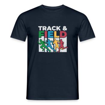 Runner Running Sport Spiel Leichtathletik - Männer T-Shirt - Navy - Vorne - AI Model Male 178 light (178cm)