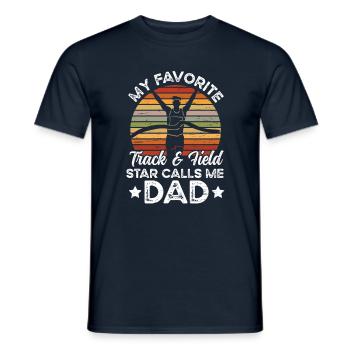 Laufen Leichtathletik Nennt Mich Dad Runner - Männer T-Shirt - Navy - Vorne - AI Model Male 178 light (178cm)