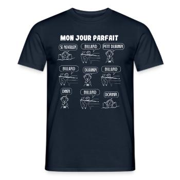 Ma journée parfaite de billard - T-shirt homme - marine - Devant - AI Model Male 178 light (178cm)