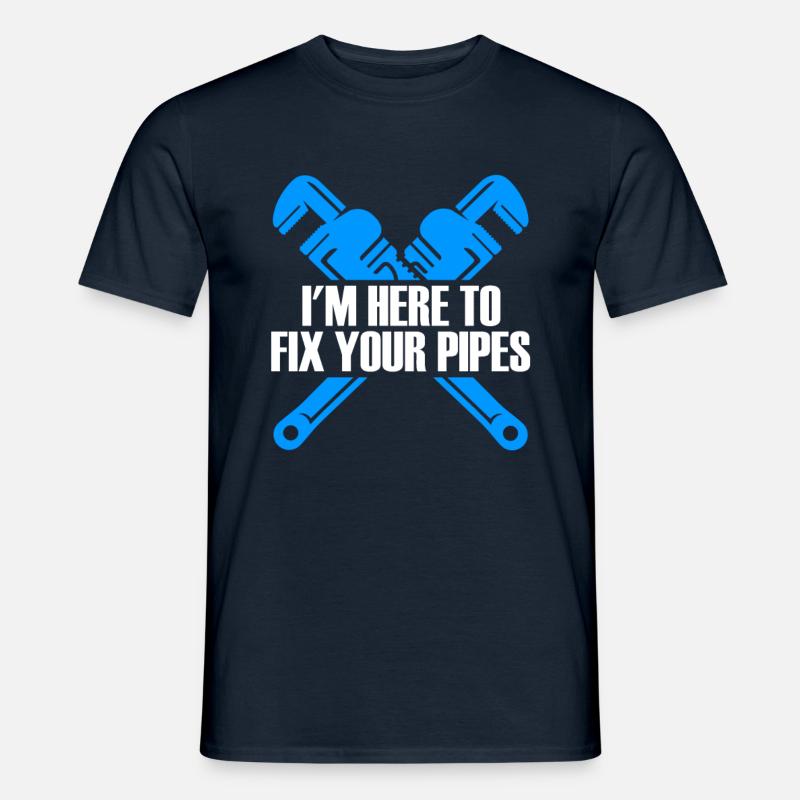 Ein Rohrklempner Pipefitter Pipes Pipefitting - Männer T-Shirt - Navy