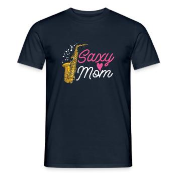 Saxy Mom Saxophon Jazzmusiker Saxophon - Männer T-Shirt - Navy - Vorne - AI Model Male 178 light (178cm)