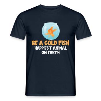 Vintage Goldfisch Karpfen Japan Aquarium Goldfisch - Männer T-Shirt - Navy - Vorne - AI Model Male 178 light (178cm)