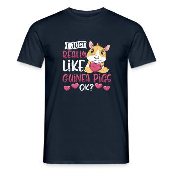 Vraiment comme les cochons d’Inde ok - drôle de guinée - T-shirt homme - marine - Devant - AI Model Male 178 light (178cm)