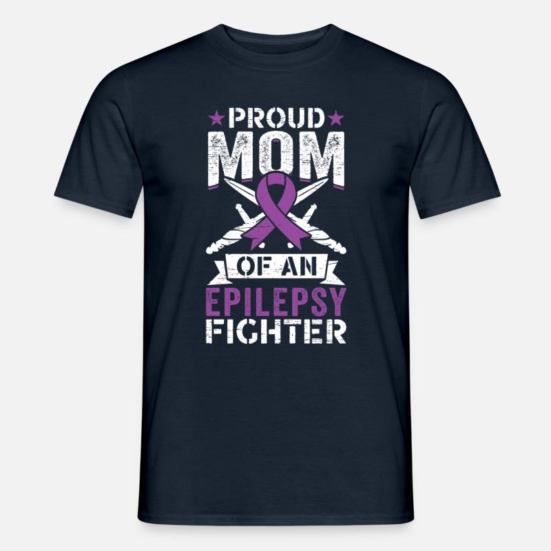 Mutter Einer Mutter Einer Epilepsie-kämpferin - Männer T-Shirt - Navy