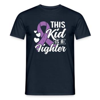 Épilepsie Kid Ruban violet Épilepsie épileptique - T-shirt homme - marine - Devant - AI Model Male 178 light (178cm)