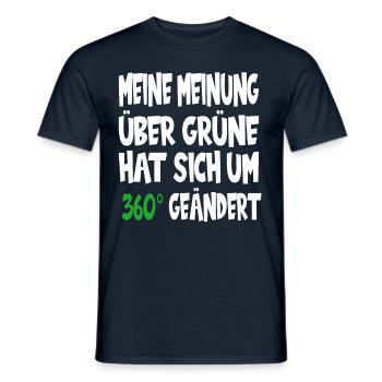 Mon opinion sur les Verts a changé à 360 degrés - T-shirt homme - marine - Devant - AI Model Male 178 light (178cm)